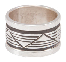 Load image into Gallery viewer, Navajo Native American Stamped Silver Ring Size 8 3/4 by Largo SKU230823