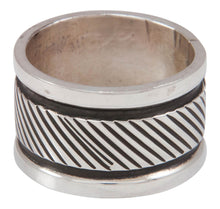 Load image into Gallery viewer, Navajo Native American Stamped Silver Ring Size 8 3/4 by Largo SKU230825