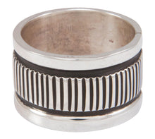 Load image into Gallery viewer, Navajo Native American Stamped Silver Ring Size 9 1/2 by Largo SKU230826