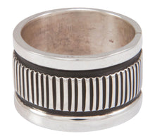 Load image into Gallery viewer, Navajo Native American Stamped Silver Ring Size 9 1/2 by Largo SKU230826