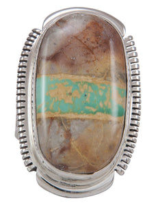 Navajo Native American Royston Ribbon Turquoise Ring Size 7 1/2 SKU230839