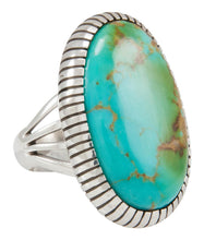 Load image into Gallery viewer, Navajo Native American Kingman Turquoise Ring Size 6 3/4 by Shakey SKU230855
