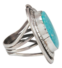 Load image into Gallery viewer, Navajo Native American Kingman Turquoise Ring Size 8 1/2 by Johnson SKU230862