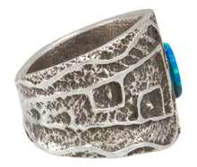 Load image into Gallery viewer, Navajo Native American Turquoise and Lapis Ring Size 12 by House SKU230870