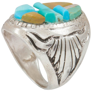 Navajo Native American Kingman Royston Turquoise Ring Size 9 1/4 SKU230875