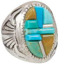 Load image into Gallery viewer, Navajo Native American Kingman Royston Turquoise Ring Size 9 1/4 SKU230875