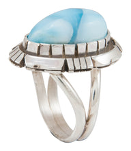 Load image into Gallery viewer, Navajo Native American Larimar Ring Size 9 1/4 by Alice Johnson SKU230903