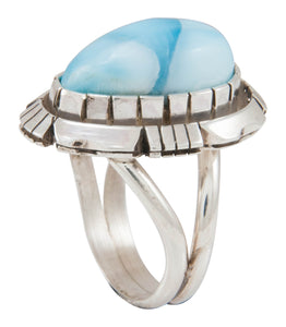 Navajo Native American Larimar Ring Size 9 1/4 by Alice Johnson SKU230903
