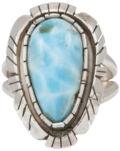 Navajo Native American Larimar Ring Size 9 1/4 by Alice Johnson SKU230905
