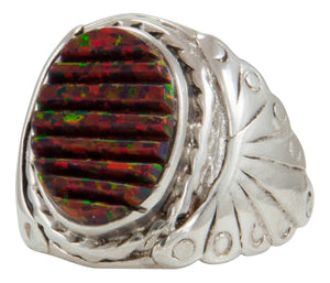 Navajo Native American Lab Created Opal Ring Size 8 1/4 by Dawes SKU230922