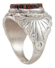 Load image into Gallery viewer, Navajo Native American Lab Created Opal Ring Size 8 1/4 by Dawes SKU230922