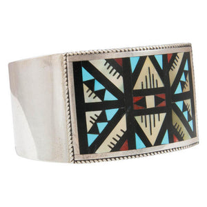 Zuni Native American Turquoise and Shell Inlay Bracelet by Othole SKU230949