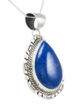 Load image into Gallery viewer, Navajo Native American Lapis Pendant Necklace by Augustine Largo SKU230964