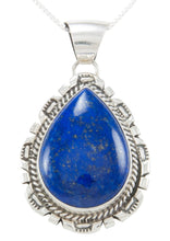 Load image into Gallery viewer, Navajo Native American Lapis Pendant Necklace by Augustine Largo SKU230964
