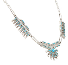 Load image into Gallery viewer, Zuni Native American Sleeping Beauty Turquoise Necklace and Earrings SKU230988