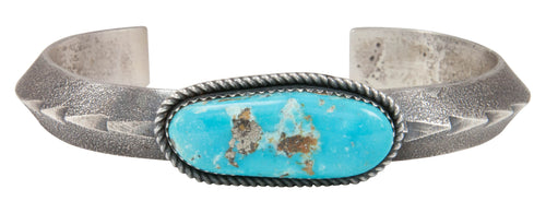 Navajo Native American Kingman Turquoise Bracelet by Dineyazhe SKU231002