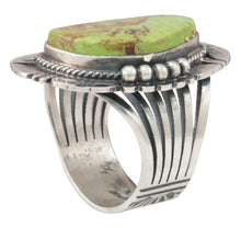Load image into Gallery viewer, Navajo Native American Gaspeite Ring Size 10 1/4 by Kathy Yazzie SKU231040