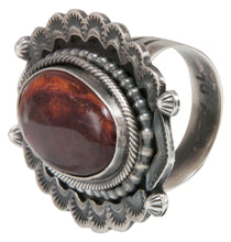 Load image into Gallery viewer, Navajo Native American Spiny Oyster Shell Ring Size 8 1/2 by Yazzie SKU231046