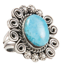 Load image into Gallery viewer, Navajo Native American Turquoise Mountain Ring Size 8 by Johnson SKU231112
