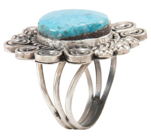Navajo Native American Turquoise Mountain Ring Size 8 by Johnson SKU231112