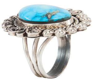 Navajo Native American Kingman Turquoise Ring Size 10 by Johnson SKU231114