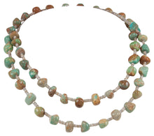 Load image into Gallery viewer, Santo Domingo Kewa Pueblo Royston Turquoise and Pen Shell Heishi Nugget Necklace by Betty Rodriquez SKU231206