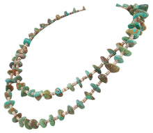 Load image into Gallery viewer, Santo Domingo Kewa Pueblo Royston Turquoise and Pen Shell Heishi Nugget Necklace by Betty Rodriquez SKU231207