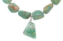 Load image into Gallery viewer, Santo Domingo Kewa Pueblo Turquoise Mountain Mine Nugget Necklace by Betty Rodriquez SKU231210