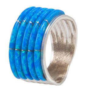 Zuni Native American Lab Created Opal Ring Size 7 3/4 SKU231226