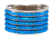 Load image into Gallery viewer, Zuni Native American Lab Created Opal Ring Size 7 3/4 SKU231226