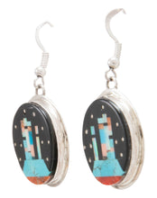 Load image into Gallery viewer, Navajo Native American Turquoise Inlay Butte Earrings by Gilbert Smith SKU231325