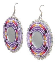 Load image into Gallery viewer, Navajo Native American Seed Bead and Mirror Earrings by JT Willie SKU231354