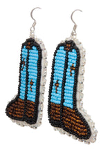 Load image into Gallery viewer, Navajo Native American Seed Bead Boot Earrings by Lena Jean SKU231356