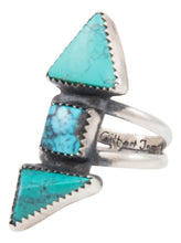 Load image into Gallery viewer, Navajo Native American Turquoise Ring Size 8 by Gilbert Tom SKU231386