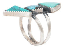 Load image into Gallery viewer, Navajo Native American Turquoise Ring Size 8 by Gilbert Tom SKU231386