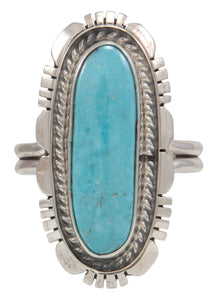 Navajo Native American Kingman Turquoise Ring Size 10 by Robert Concho SKU231491