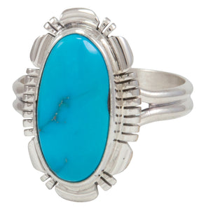 Navajo Native American Kingman Turquoise Ring Size 10 by Robert Concho SKU231492
