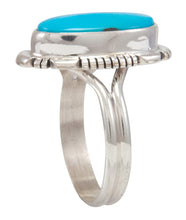 Load image into Gallery viewer, Navajo Native American Kingman Turquoise Ring Size 10 by Robert Concho SKU231492