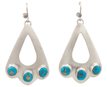 Load image into Gallery viewer, Navajo Native American Sleeping Beauty Turquoise Earrings by Martha Willeto SKU231519