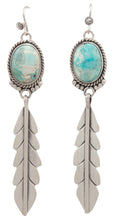 Load image into Gallery viewer, Navajo Native American Rio Chico Turquoise Earrings by Martha Willeto SKU231520