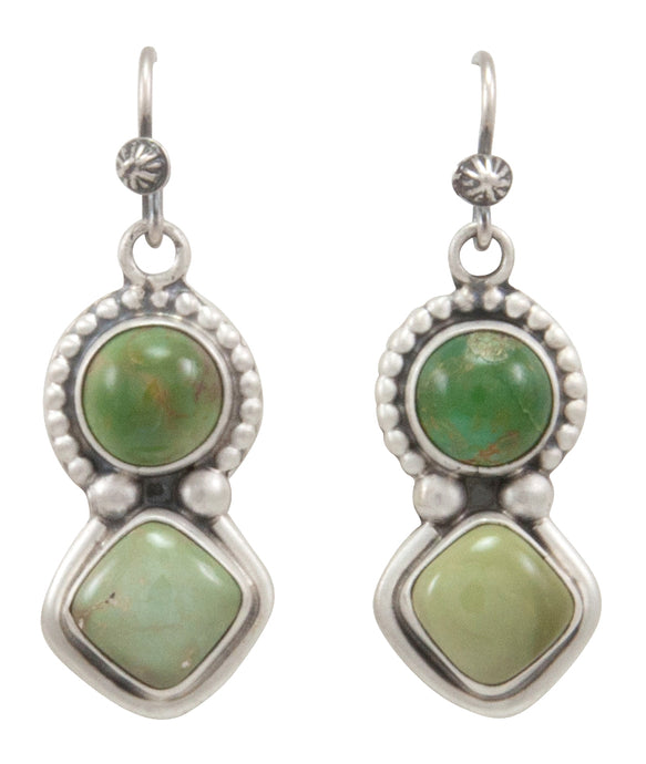 Navajo Native American Kingman Turquoise Earrings by Martha Willeto SKU231535