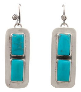 Navajo Native American Kingman Turquoise Earrings by Martha Willeto SKU231542