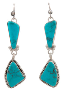 Navajo Native American Kingman Turquoise Earrings by Martha Willeto SKU231547