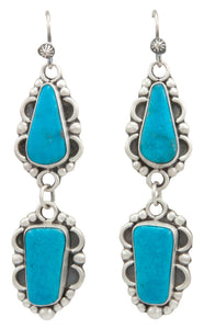 Navajo Native American Kingman Turquoise Earrings by Martha Willeto SKU231550