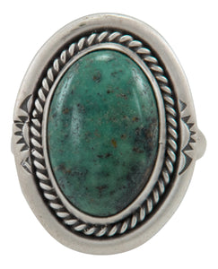 Navajo Native American Hubei Turquoise Ring Size 7 1/2 by Willeto SKU231585