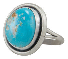 Load image into Gallery viewer, Navajo Native American Pilot Mountain Turquoise Ring Size 9 by Willeto SKU231588