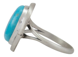 Navajo Native American Pilot Mountain Turquoise Ring Size 9 by Willeto SKU231588