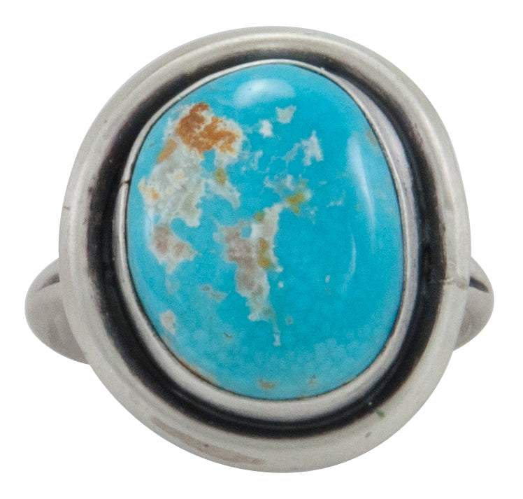 Navajo Native American Pilot Mountain Turquoise Ring Size 9 by Willeto SKU231588