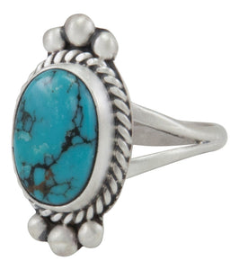 Navajo Native American Pilot Mountain Turquoise Ring Size 6 3/4 by Willeto SKU231589