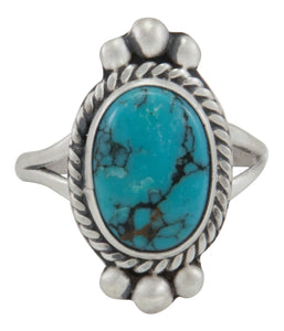 Navajo Native American Pilot Mountain Turquoise Ring Size 6 3/4 by Willeto SKU231589